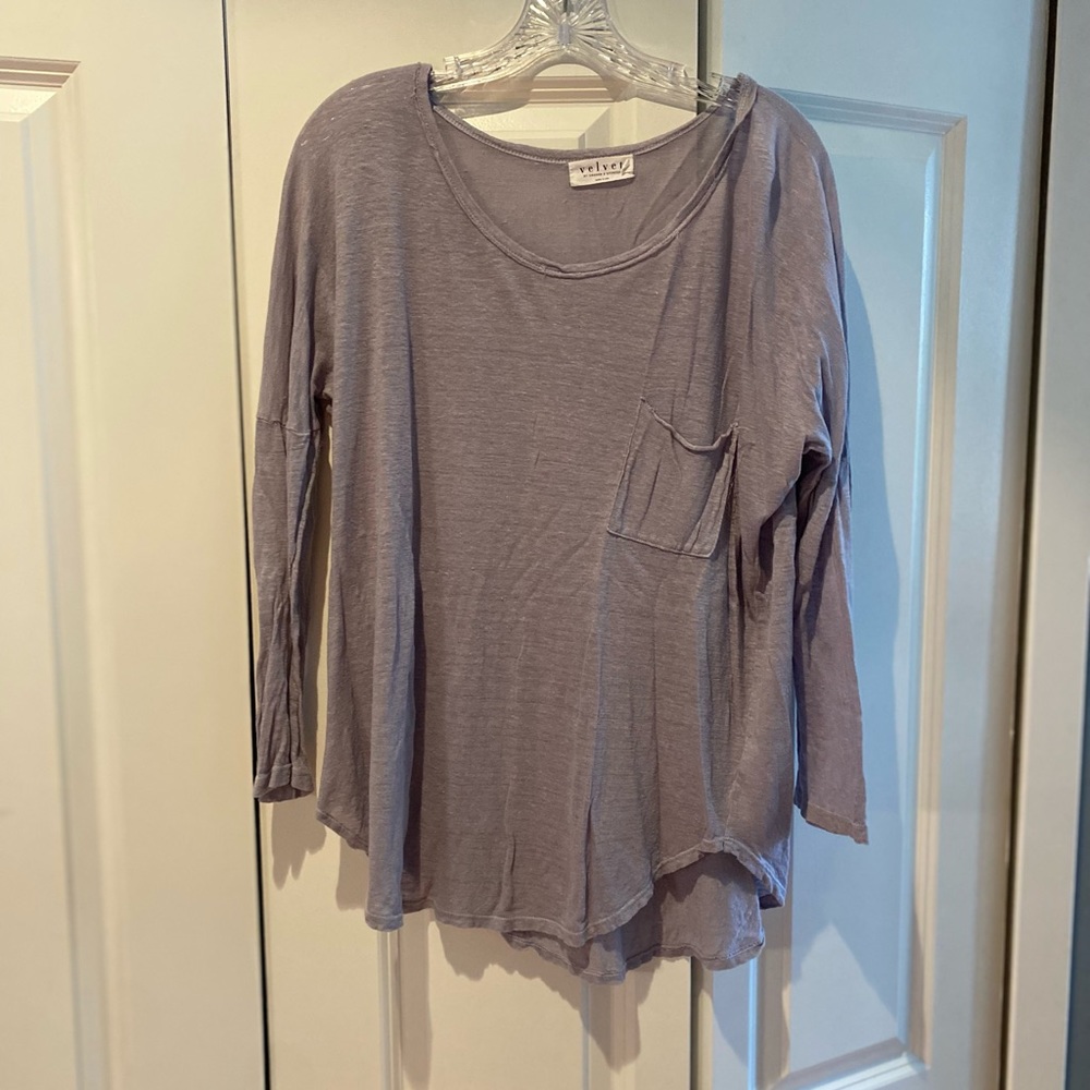 Velvet oversized shirt